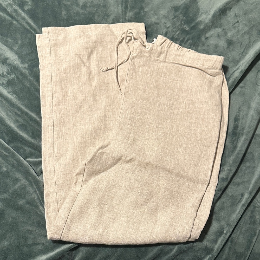 Reformation Linen Drawstring Pants Size XS W 27 L 27